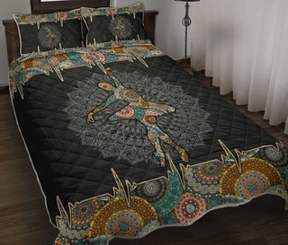 Ballet Dance Mandala Heartbeat QBS Quilt Bed Set Bedroom Decoration Twin/Queen/King Size Bedding