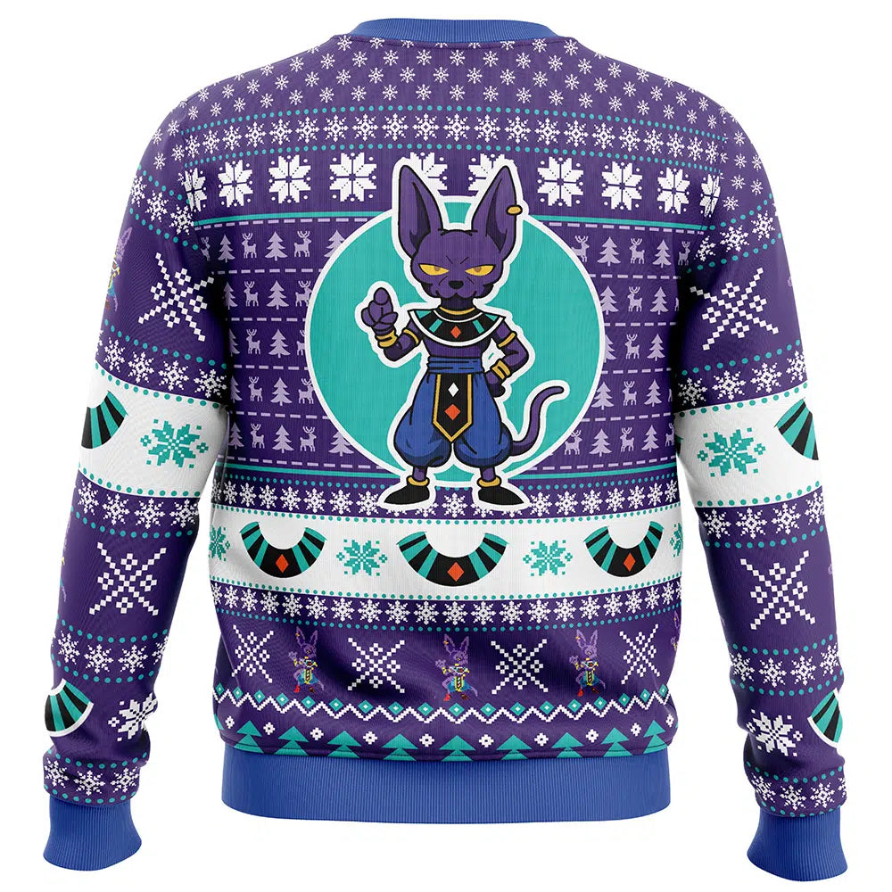 Beerus Dragon Ball Z Ugly Christmas Sweater