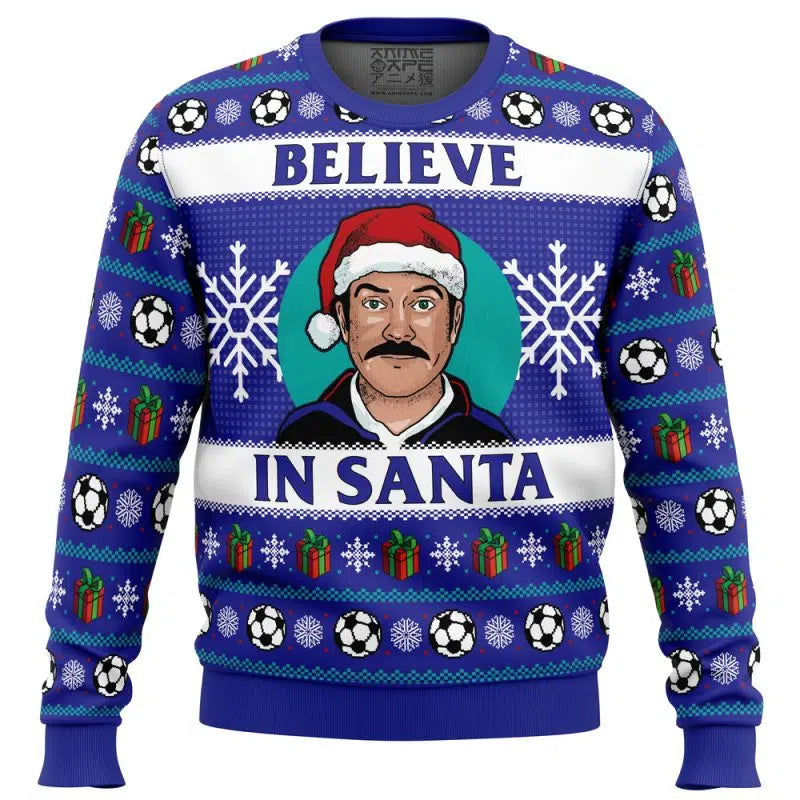 Believe Ted Lasso Ugly Christmas Sweater