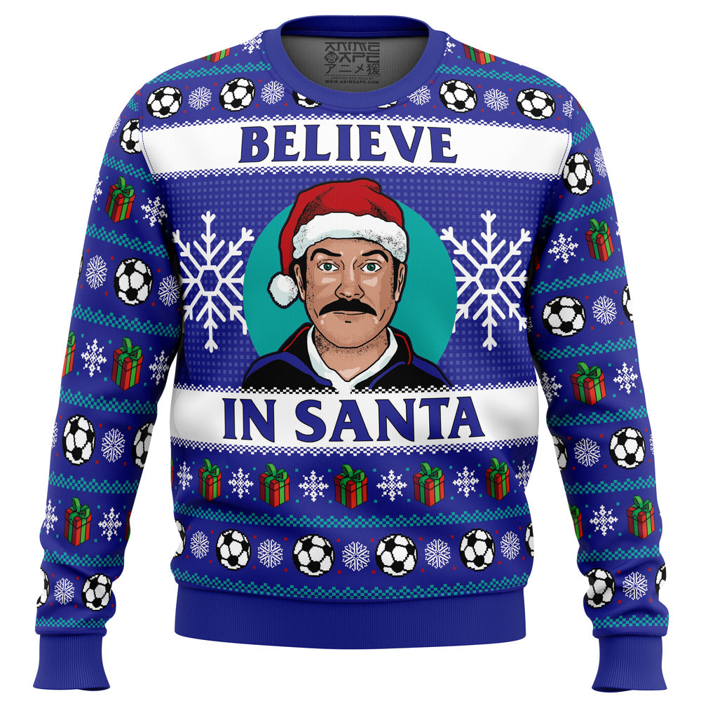 Believe Ted Lasso Ugly Christmas Sweater