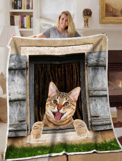 Bengal Cat Blanket Windown Blanket Throws - Soft Lightweight Blanket Suitable For All Season