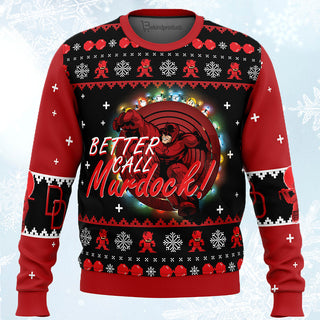 Better Call Murdock! Daredevil Ugly Christmas Sweater For Men & Women Christmas Gift Sweater PT513