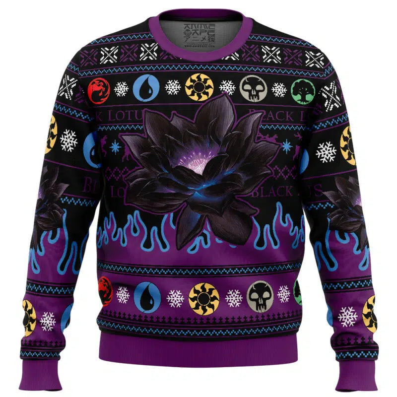 Black Lotus Magic the Gathering Ugly Christmas Sweater