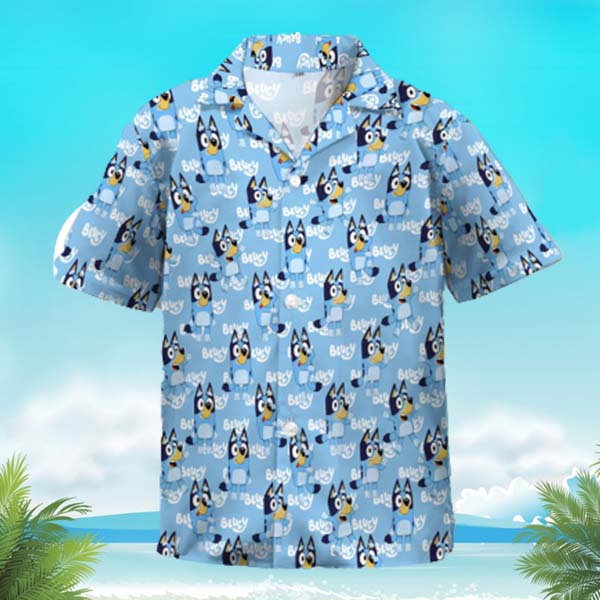 Bluey Hawaiian Shirts, Bluey Family Shirts, Bluey Birthday Shirts, Bluey Kids Shirt