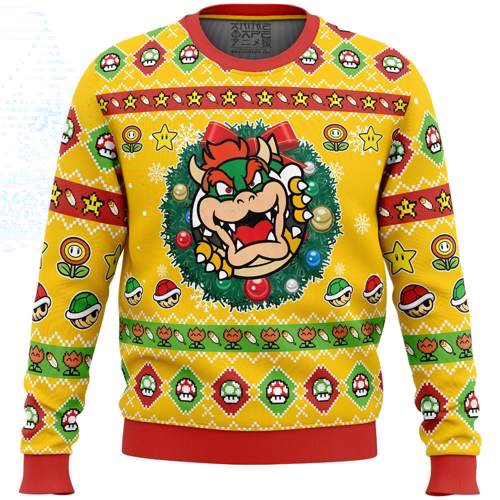 Bowser Mario Bros Ugly Christmas Sweater