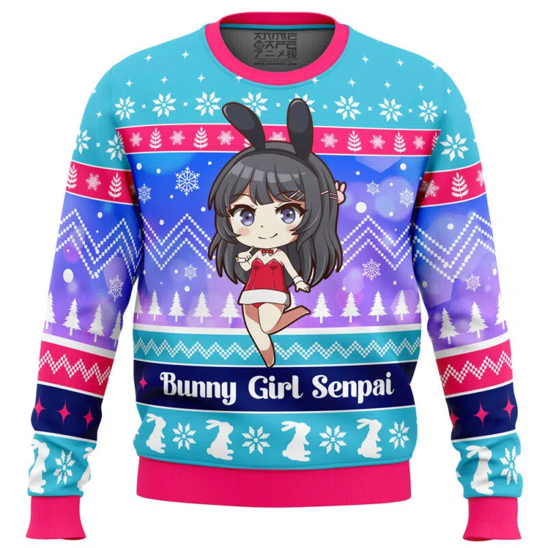 Bunny Girl Senpai Rascal Does Not Dream of Bunny Girl Senpai Ugly Christmas Sweater