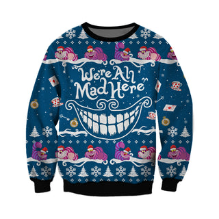 We're All Mad Here Ugly Christmas Sweater For Men & Women Christmas Gift Sweater CEE130