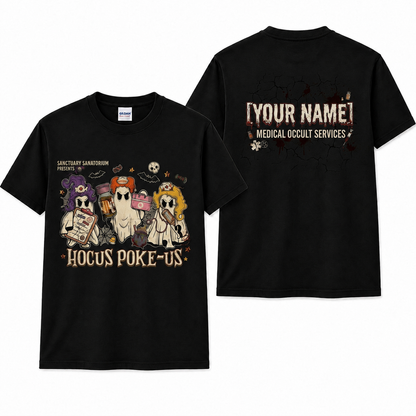 Personalized Ghost Nurse Halloween Shirt Hocus Poke Us Spooky Medical Tee