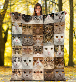 Cat Face Blanket Shape Blanket Throws - Soft Lightweight Blanket Suitable For All Season