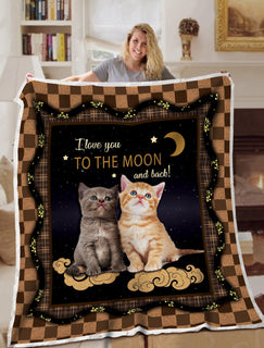 Cat Blanket I Love You Galaxy Blanket Throws - Soft Lightweight Blanket Suitable For All Season