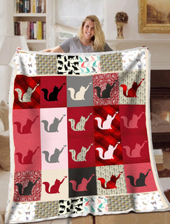 Cat Blanket Seamless Combination Blanket Throws - Soft Lightweight Blanket Suitable For All Season