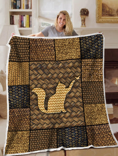 Cat Blanket Shape Rattan Blanket Throws - Soft Lightweight Blanket Suitable For All Season