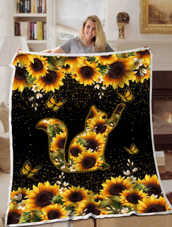 Cat Lover Blanket Sunflower Light Blanket Throws - Soft Lightweight Blanket Suitable For All Season