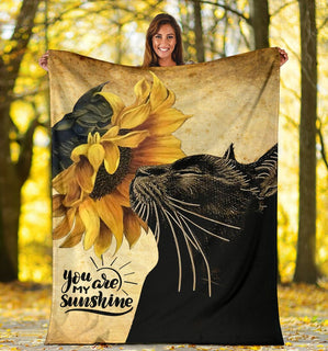 Cat Blanket Sunshine Flower Blanket Throws - Soft Lightweight Blanket Suitable For All Season