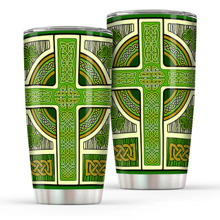 Celtic Irish Cross Draw Normal Tumbler - 20oz Stainless Steel Tumbler Cup - Irish Gift