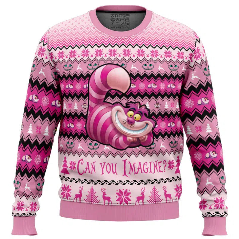 Cheshire Cat Alice in Wonderland Ugly Christmas Sweater