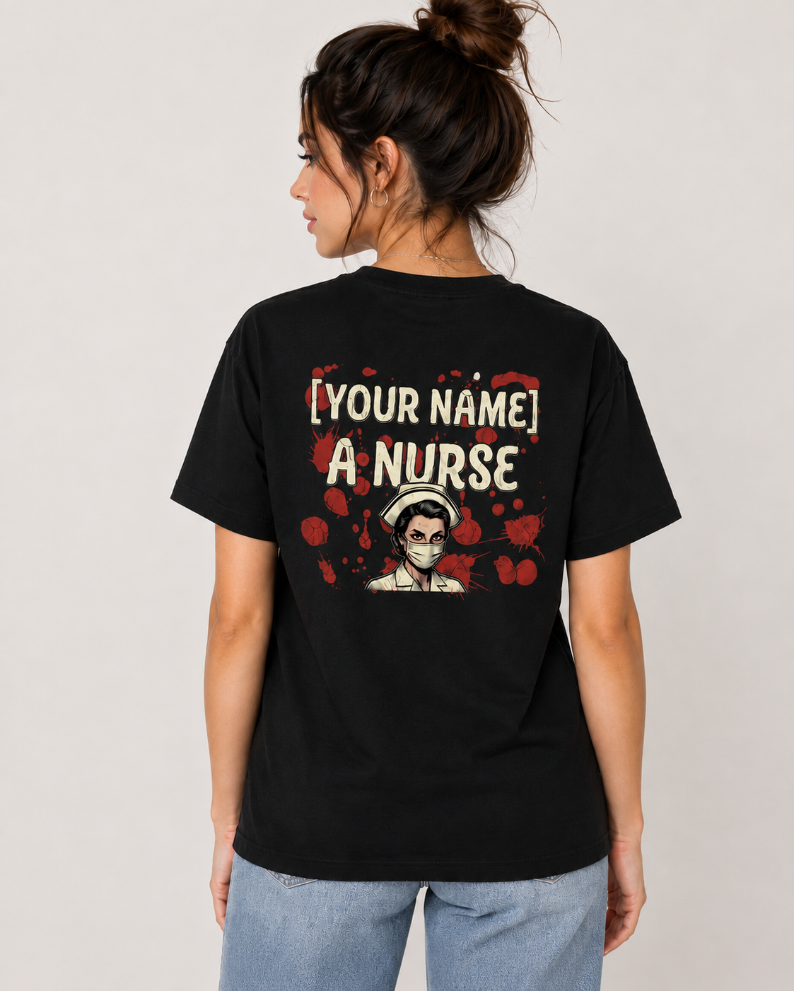 Nurse Halloween Shirt Custom Name Graphic Trust Me Im a Nurse Vintage T Shirt