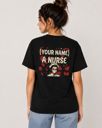 Nurse Halloween Shirt Custom Name Graphic Trust Me Im a Nurse Vintage T Shirt
