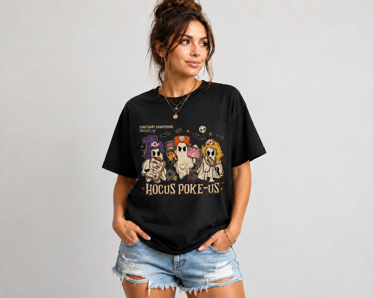 Personalized Ghost Nurse Halloween Shirt Hocus Poke Us Spooky Medical Tee