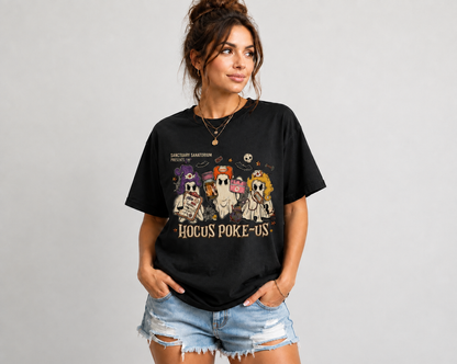 Personalized Ghost Nurse Halloween Shirt Hocus Poke Us Spooky Medical Tee