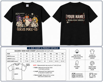 Personalized Ghost Nurse Halloween Shirt Hocus Poke Us Spooky Medical Tee