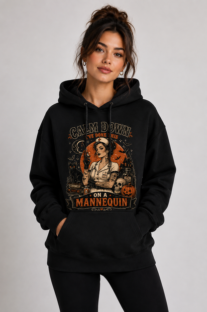 Personalized Halloween Nurse Skeleton Hoodie Spooky for Nurses