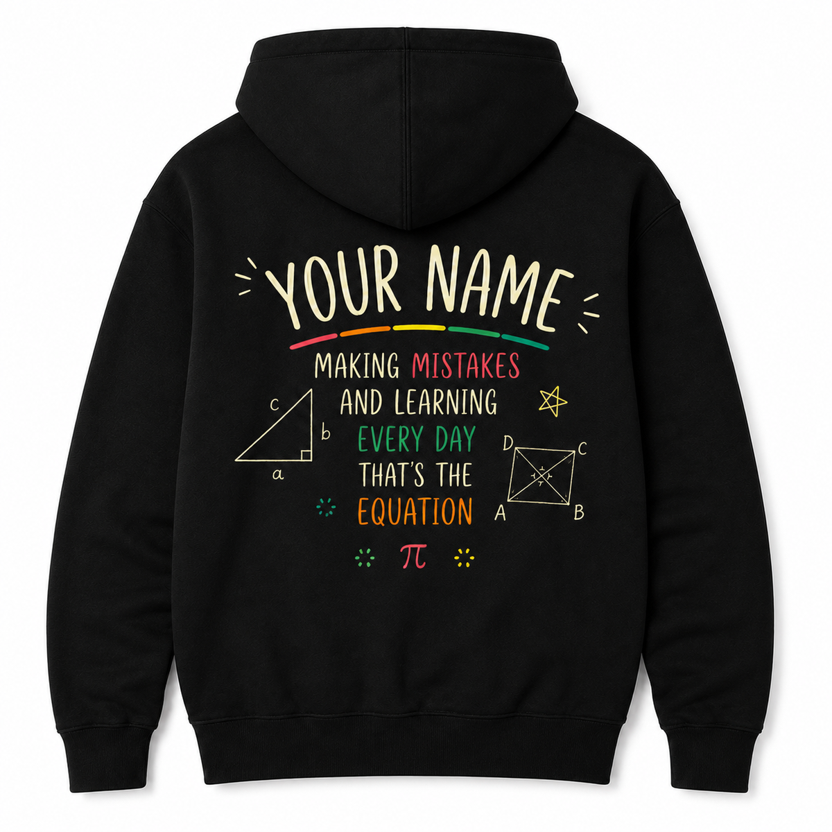 Custom Mistakes Allow Thinking To Happen Math Teacher Hoodie Custom Name