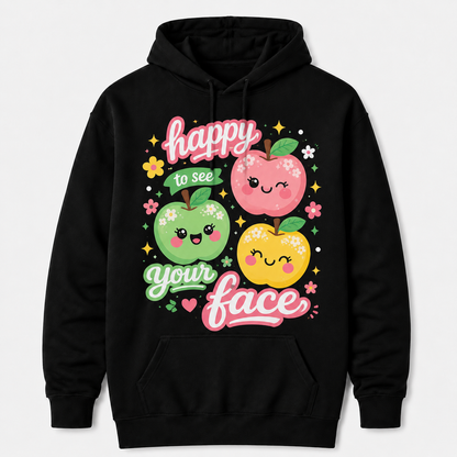 Personalized Back To School Teacher Hoodie Happy To See Your Face Custom Name