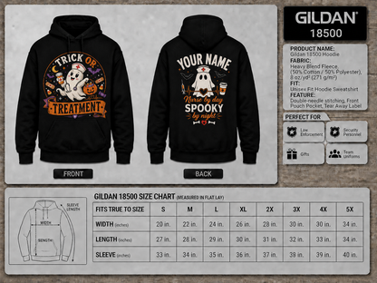 Nurse Ghost Halloween Hoodie Personalized Trick or Treatment Spooky Night