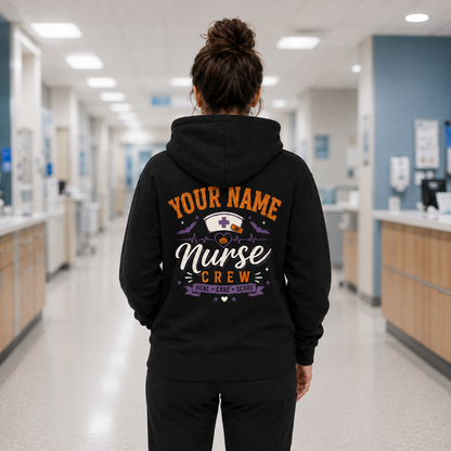 Nurse Halloween Hoodie Custom Ghost Boo Boo Crew Apparel for Women and Men