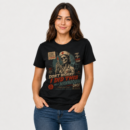 Personalized Skeleton Nurse T Shirt Custom Gift with Some Wear Scrubs Quote