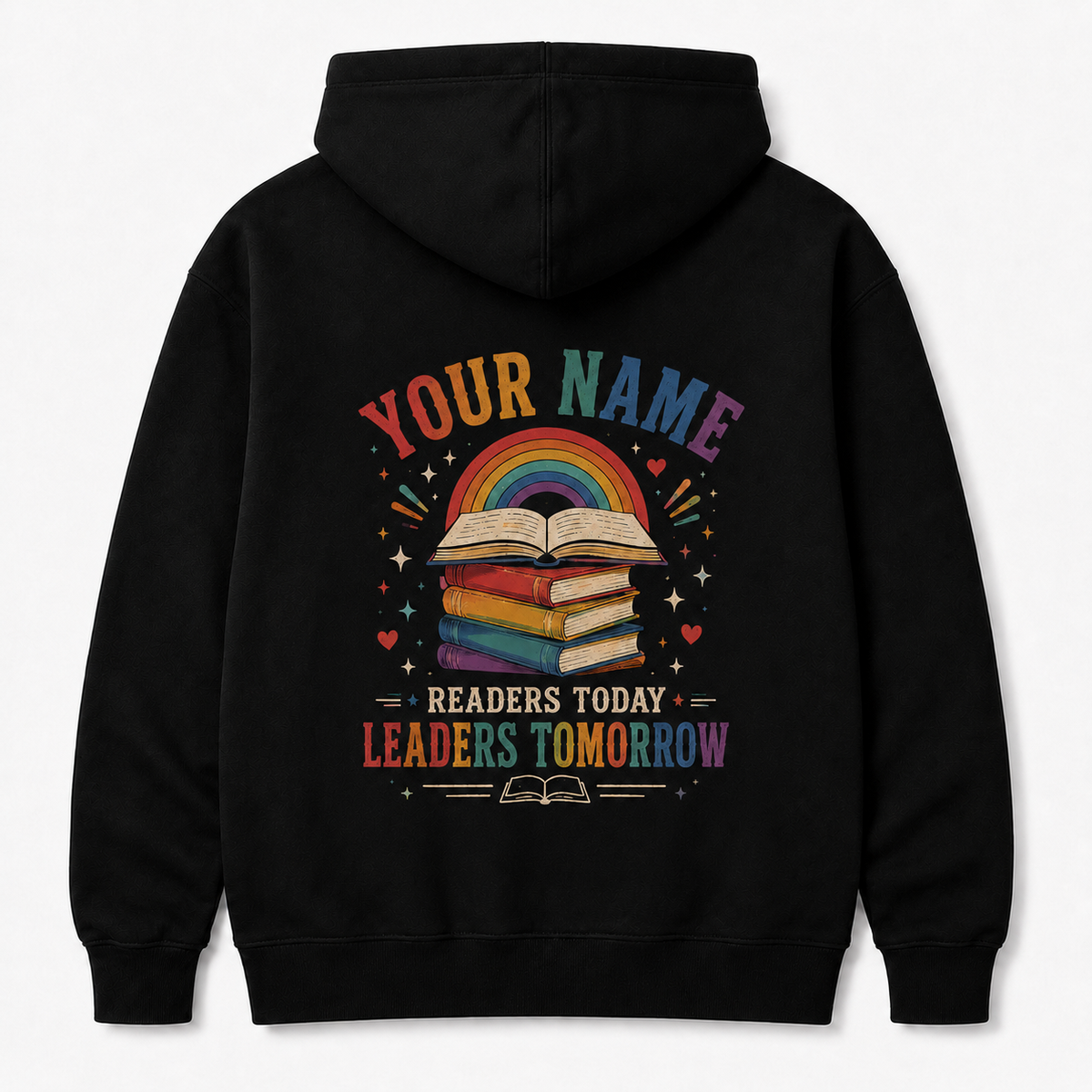 Personalized Reading Teacher Hoodie Readers Today Leaders Tomorrow Name Gift
