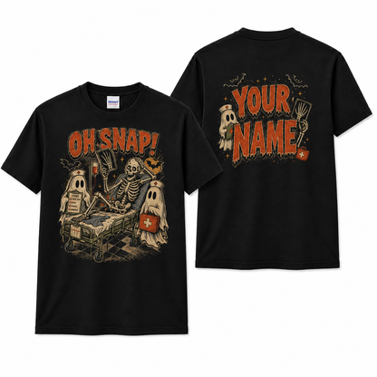 Skeleton X Ray Radiologist Halloween Shirt with Custom Ghost Nurse Tee