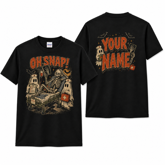 Skeleton X Ray Radiologist Halloween Shirt with Custom Ghost Nurse Tee