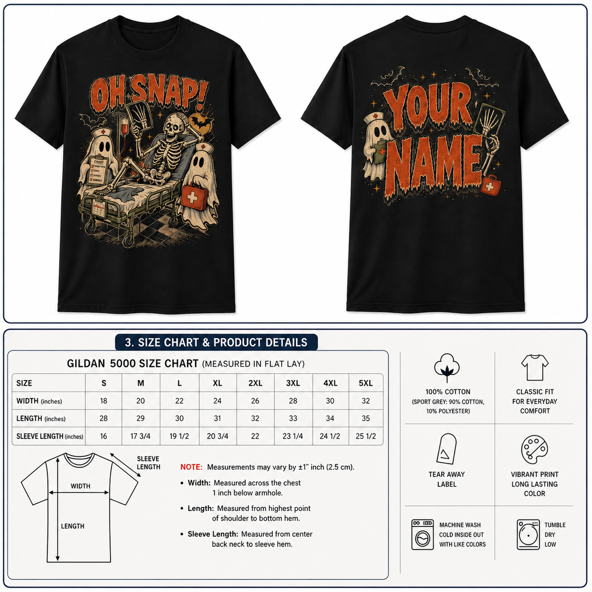 Skeleton X Ray Radiologist Halloween Shirt with Custom Ghost Nurse Tee