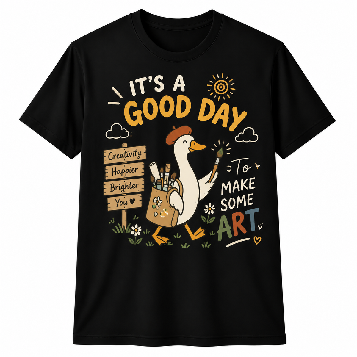 Personalized Art Teacher Shirt Goose Studio Good Day To Make Art Custom Name