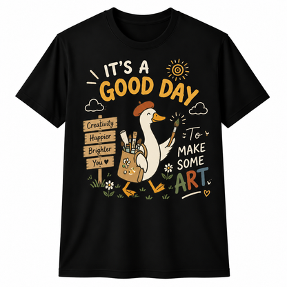 Personalized Art Teacher Shirt Goose Studio Good Day To Make Art Custom Name