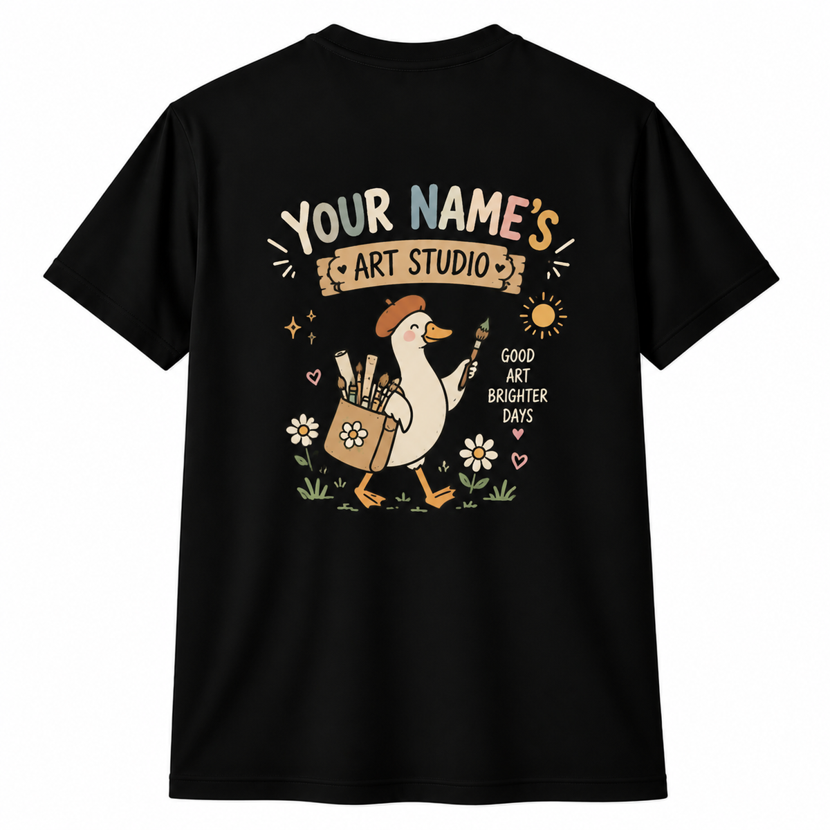 Personalized Art Teacher Shirt Goose Studio Good Day To Make Art Custom Name