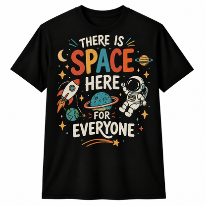 Custom Teacher T-Shirt Astronaut Space Here For Everyone Personalized Gift