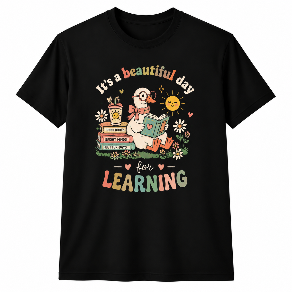 Personalized Reading Teacher Shirt Cute Book Lover Goose Custom Name Tee