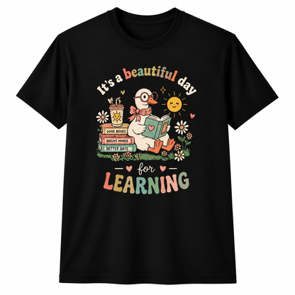 Personalized Reading Teacher Shirt Cute Book Lover Goose Custom Name Tee