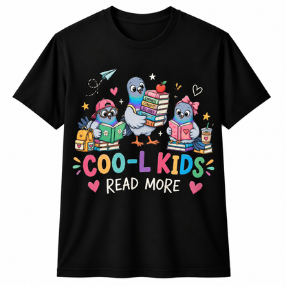 Custom Coo-l Kids Read More Pigeon Teacher T-Shirt Personalized Name Gift