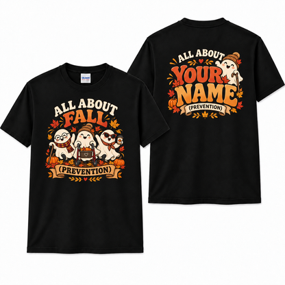 All about Fall Prevention Ghost Nurse Custom Shirt Autumn Physical Therapy Tee