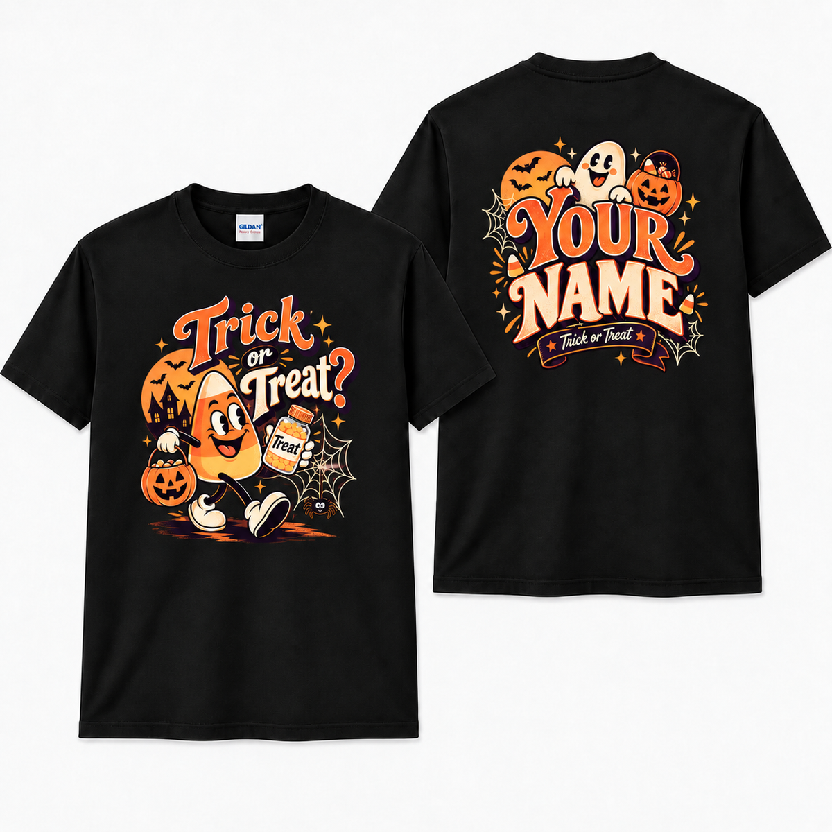 Trick or Treat Candy Corn Ghost Custom Shirt Spooky Medical Nurse Halloween Tee
