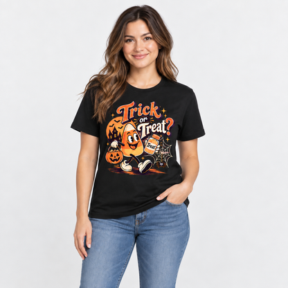 Trick or Treat Candy Corn Ghost Custom Shirt Spooky Medical Nurse Halloween Tee
