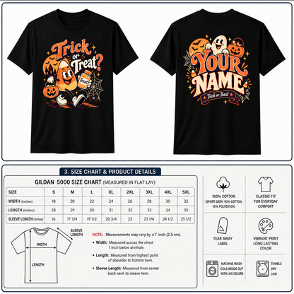 Trick or Treat Candy Corn Ghost Custom Shirt Spooky Medical Nurse Halloween Tee