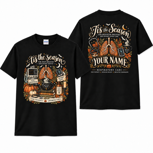 Respiratory Therapist Halloween Shirt Personalize Tis the Season Care T Shirt