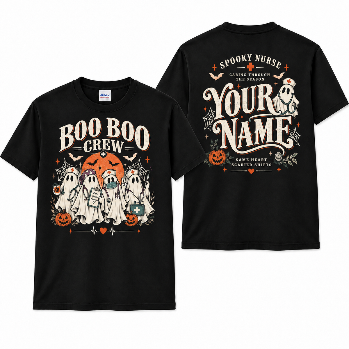 Boo Boo Crew Nurse Ghost Halloween Shirt Personalized Spooky Nursing Crew Tee