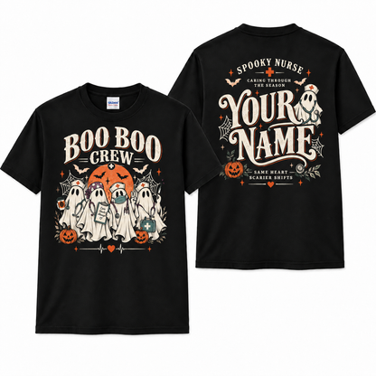 Boo Boo Crew Nurse Ghost Halloween Shirt Personalized Spooky Nursing Crew Tee