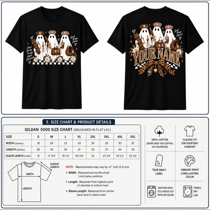Custom Nurse Halloween Shirt with Ghost Syringe and Leopard Checkerboard Tee